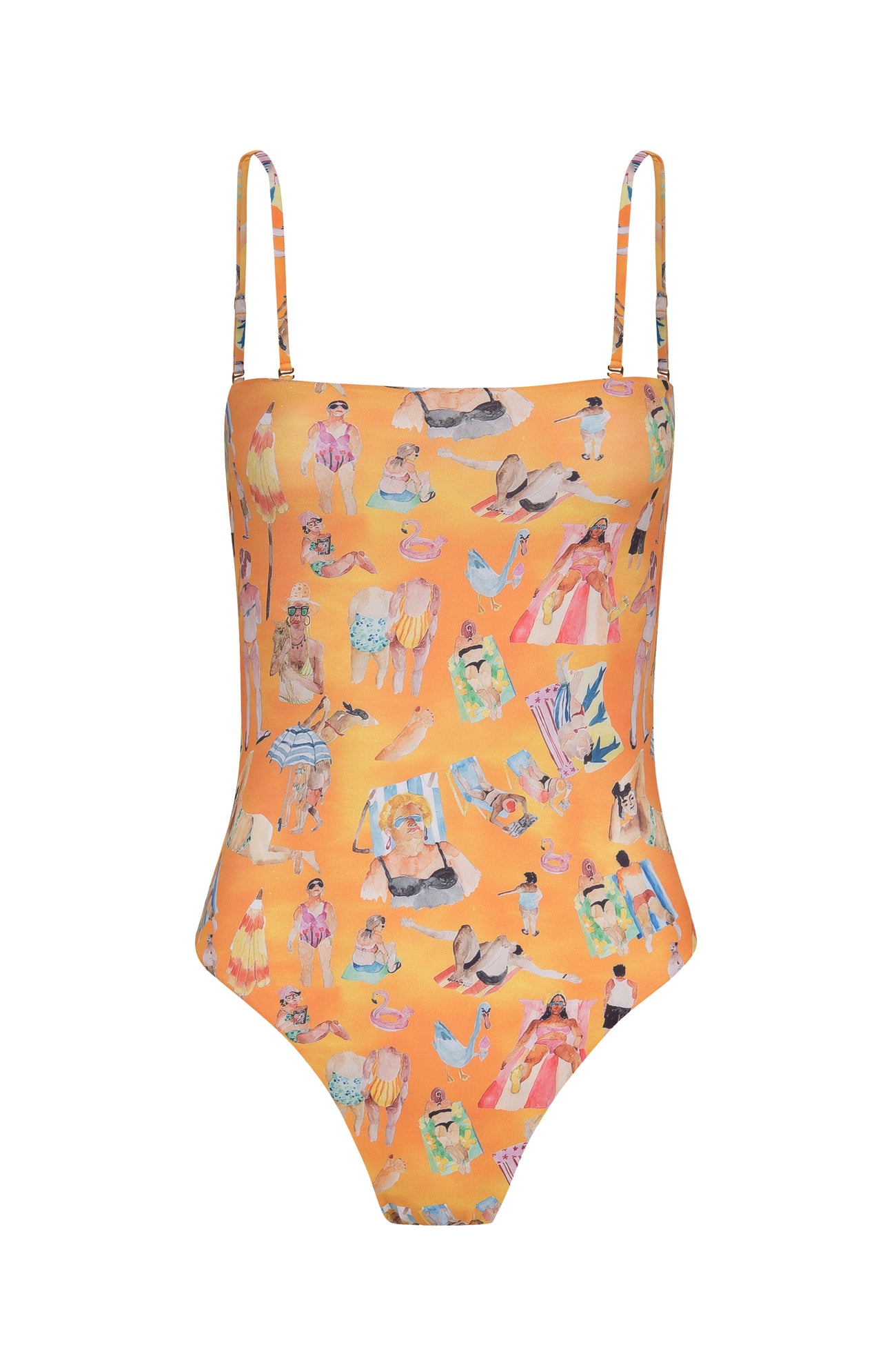 Giro Orange Strapless Swimsuit