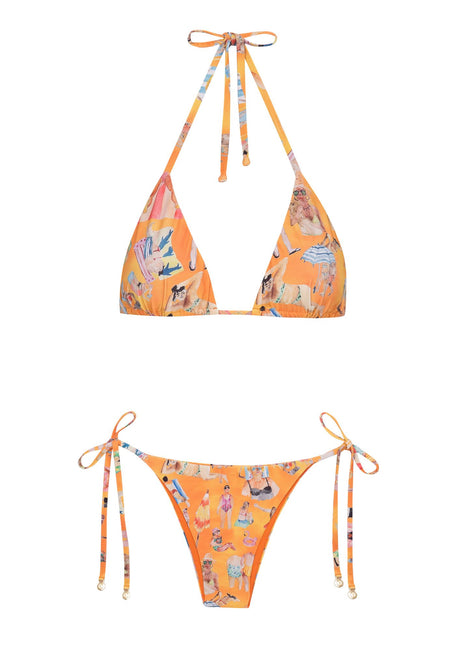 Giro Orange String Bikini Set