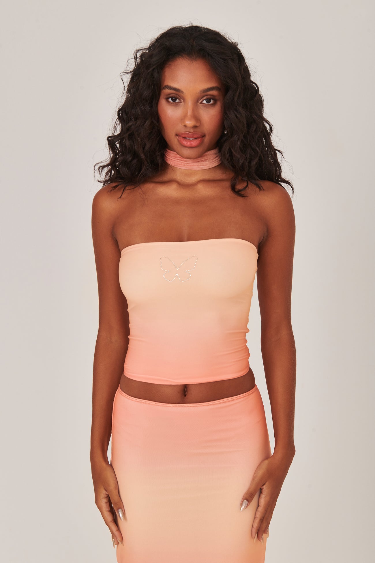 Strapless Butterflies Top