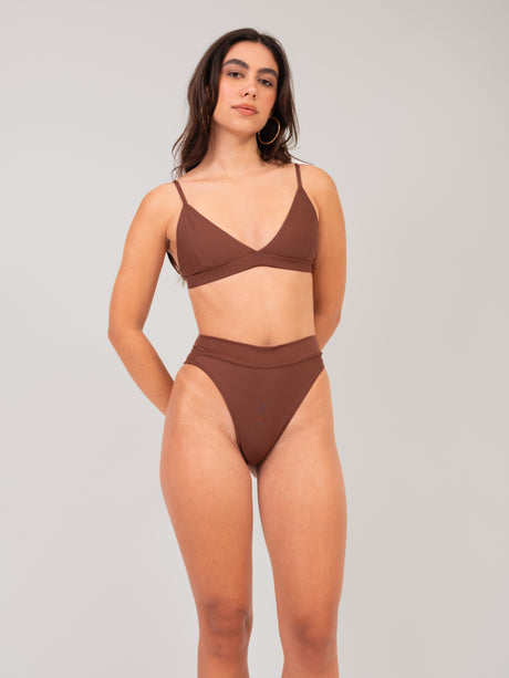 Brown Hotpants Bikini Set