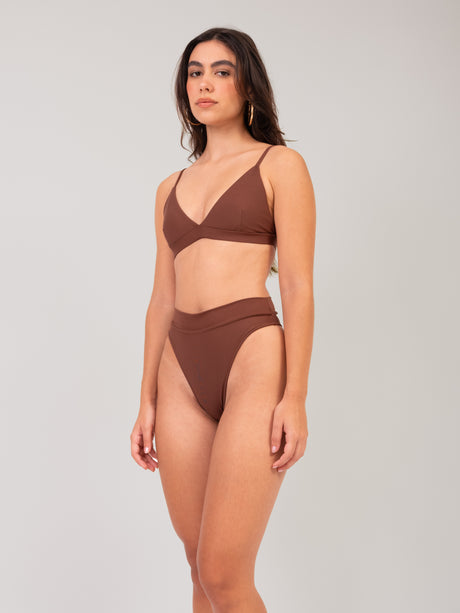 Brown Hotpants Bikini Set